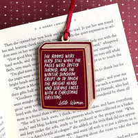 Little Women Book Quote Wooden Christmas Decoration