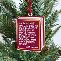 Little Women Book Quote Wooden Christmas Decoration