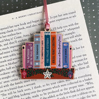 Festive Bookshelf Wooden Christmas Tree Decoration