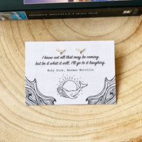 Moby Dick - 'I Know Not All That May Be Coming' Whale Tail Stud Earrings