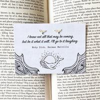 Moby Dick - 'I Know Not All That May Be Coming' Whale Tail Stud Earrings