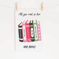 All You Need Is Love and Books Print