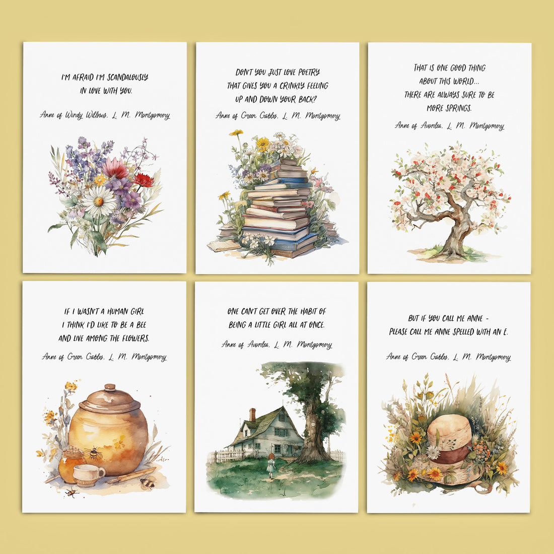 The Wonderful Words of Anne Shirley Postcards