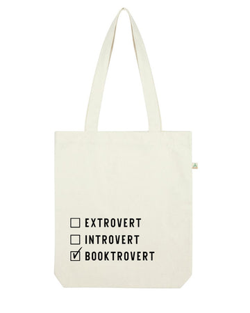 Booktrovert Recycled Tote Bag