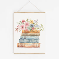 Bronte Sisters Book Stack Print