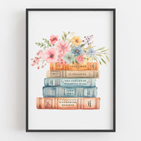 Bronte Sisters Book Stack Print