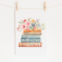 Bronte Sisters Book Stack Print