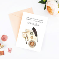 Charlotte Bronte - 'Just Going To Write' Literary Quote Card
