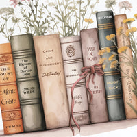 Classic Book Stack Print