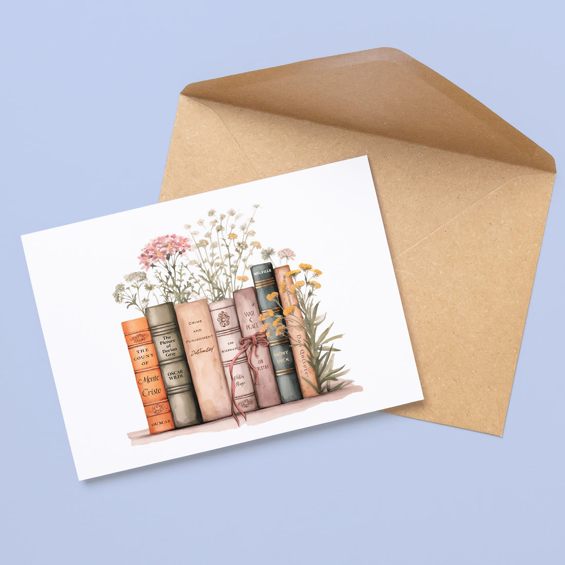 Classic Book Stack Card