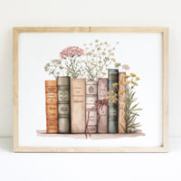 Classic Book Stack Print