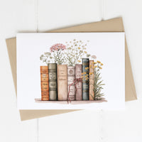 Classic Book Stack Card