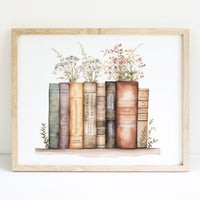 Charles Dickens Book Stack Print
