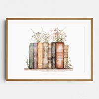 Charles Dickens Book Stack Print