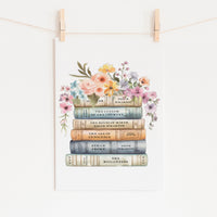 Edith Wharton Book Stack Print