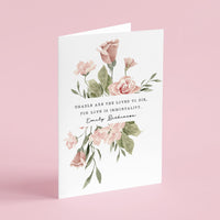 Emily Dickinson - 'Love Is Immortality' Literary Quote Card