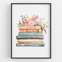 F. Scott Fitzgerald Book Stack Print