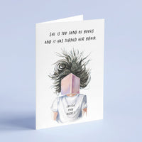 Louisa May Alcott - 'She Is Too Fond of Books' Literary Quote Card