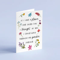 Alfred, Lord Tennyson - 'If I Had A Flower' Literary Quote Card