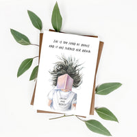 Louisa May Alcott - 'She Is Too Fond of Books' Literary Quote Card