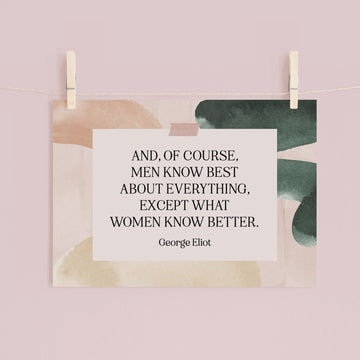 Middlemarch - 'What Women Know Better' Postcard