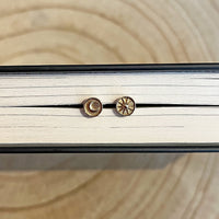 E. E. Cummings - 'My Sun, My Moon And All My Stars' Celestial Stud Earrings