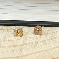 E. E. Cummings - 'My Sun, My Moon And All My Stars' Celestial Stud Earrings