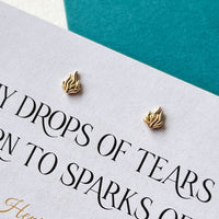 Henry VIII - 'Sparks Of Fire' Flame Stud Earrings