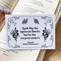 Macbeth - 'Look Like The Innocent Flower' Snake Stud Earrings