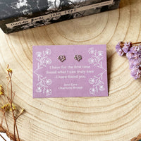 Jane Eyre - 'What I Can Truly Love' Infinity Heart Stud Earrings
