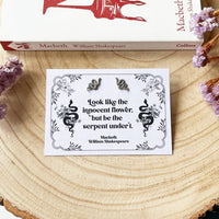 Macbeth - 'Look Like The Innocent Flower' Snake Stud Earrings