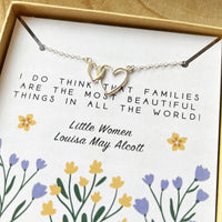Little Women - 'Families Are The Most Beautiful Things' Linked Hearts Necklace