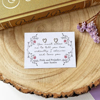 Pride and Prejudice - 'How Ardently I Admire and Love You' Heart Stud Earrings