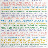 Anne of Green Gables Quotes Tea Towel
