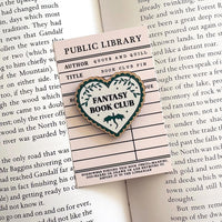 Fantasy Book Club Wooden Pin