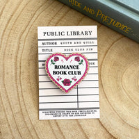 Romance Book Club Wooden Pin