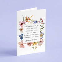Little Women - 'Strong And Wild' Literary Quote Card