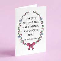 Little Women - 'Love Casts Out Fear' Literary Quote Card