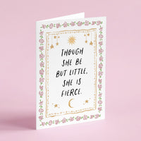 A Midsummer Night's Dream - 'She Is Fierce' Literary Quote Card