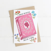 Pride and Prejudice - 'Infinitely Prefer A Book' Literary Quote Card
