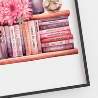 Romance Tropes Book Shelf Print