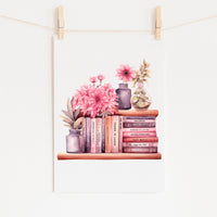 Romance Tropes Book Shelf Print