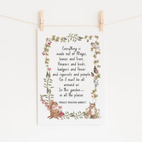 The Secret Garden - 'Everything Is Made Out Of Magic' Literary Print