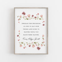 The Secret Garden - 'Nice Things Are Going To Happen' Literary Print