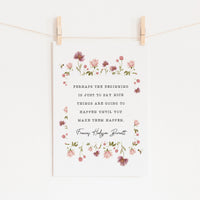 The Secret Garden - 'Nice Things Are Going To Happen' Literary Print