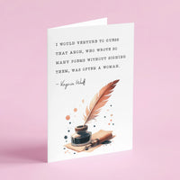 Virginia Woolf - 'Often A Woman' Literary Quote Card