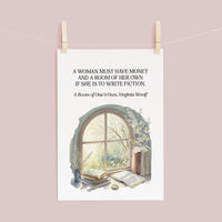 A Room of One's Own - 'To Write Fiction' Postcard