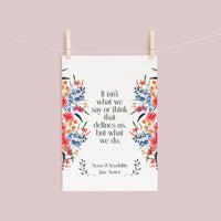 Jane Austen Floral Postcards