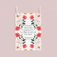 Jane Austen Floral Postcard Set