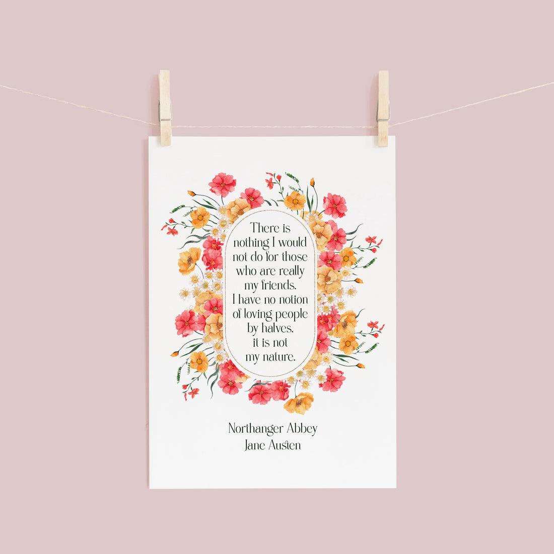 Jane Austen Floral Postcards